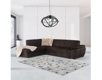 Rohová sedačka s rozkladom Vador L - čokoládová