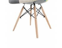 Kreslo Tobo 2 New - buk / vzor patchwork