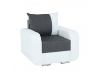 Kreslo Mono - biela / čierna