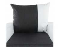 Kreslo Mono - biela / čierna