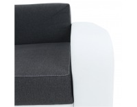 Kreslo Mono - biela / čierna