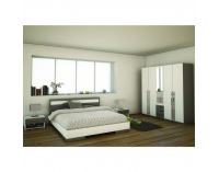 Nočný stolík (2 ks) Defy 305566 - biela / sivá