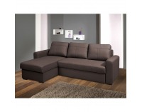 Kožená rohová sedačka s rozkladom Paso L/P - čokoládová