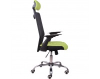 Kancelárska stolička s podrúčkami Reyes - čierna / zelená
