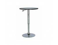 Barový stôl Brian - chróm / čierna