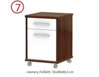 Kancelárska zostava Johan - slivka / biela