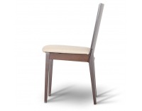 Jedálenská stolička Dacia - orech / béžová