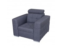 Kreslo Kazara - sivá / svetlé šitie