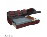 Rohová sedačka s rozkladom a úložným priestorom Carlos P - čokoládová