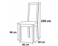 Jedálenská stolička Fela - wenge / svetlohnedá melírovaná