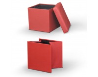 Taburetka s úložným priestorom Tela - červená