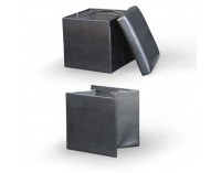 Taburetka s úložným priestorom Tela - čierna