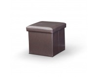 Taburetka s úložným priestorom Tela - tmavohnedá