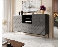 Kovový rám Abeto / Pafos / Slide 144 cm - čierna