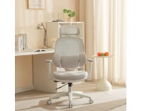 Kancelárske kreslo Abramo - sivá / biela