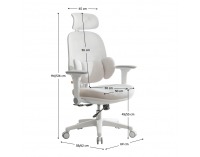 Kancelárske kreslo Abramo - sivá / biela