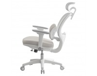 Kancelárske kreslo Abramo - sivá / biela