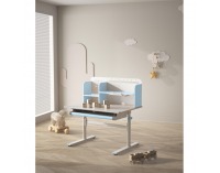 Rastúci písací stolík Adan - modrá / biela