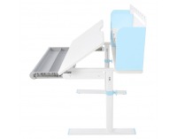 Rastúci písací stolík Adan - modrá / biela