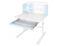 Rastúci písací stolík Adan - modrá / biela