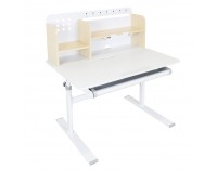 Rastúci písací stolík Adan - prírodná / biela