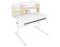 Rastúci písací stolík Adan - prírodná / biela