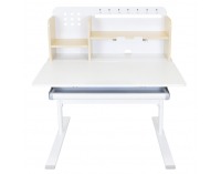 Rastúci písací stolík Adan - prírodná / biela