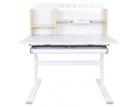 Rastúci písací stolík Adan - prírodná / biela