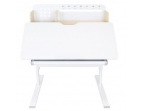 Rastúci písací stolík Adan - prírodná / biela