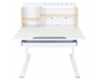 Rastúci písací stolík Adan - prírodná / biela