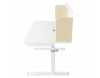 Rastúci písací stolík Adan - prírodná / biela
