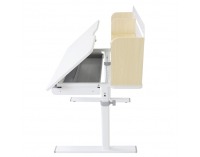 Rastúci písací stolík Adan - prírodná / biela