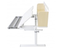 Rastúci písací stolík Adan - prírodná / biela