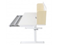 Rastúci písací stolík Adan - prírodná / biela