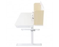 Rastúci písací stolík Adan - prírodná / biela