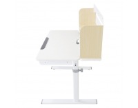 Rastúci písací stolík Adan - prírodná / biela