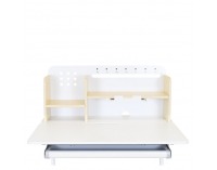 Rastúci písací stolík Adan - prírodná / biela