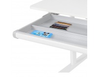 Rastúci písací stolík Adan - prírodná / biela