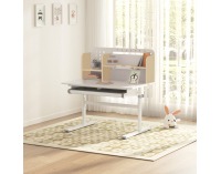 Rastúci písací stolík Adan - prírodná / biela