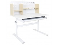 Rastúci písací stolík Adan - prírodná / biela