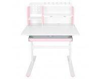 Rastúci písací stolík Adan - ružová / biela