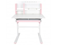 Rastúci písací stolík Adan - ružová / biela