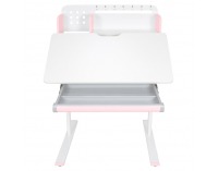 Rastúci písací stolík Adan - ružová / biela