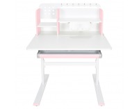 Rastúci písací stolík Adan - ružová / biela