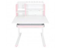 Rastúci písací stolík Adan - ružová / biela