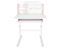 Rastúci písací stolík Adan - ružová / biela