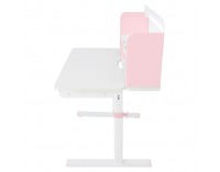 Rastúci písací stolík Adan - ružová / biela
