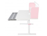 Rastúci písací stolík Adan - ružová / biela
