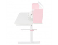 Rastúci písací stolík Adan - ružová / biela