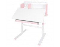 Rastúci písací stolík Adan - ružová / biela